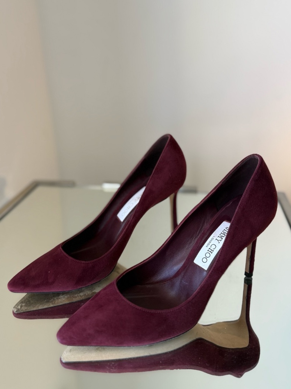 Like new Choo 85mm Romy pointed-toe suede pumps $850 39.5 - Picture 5 of 11